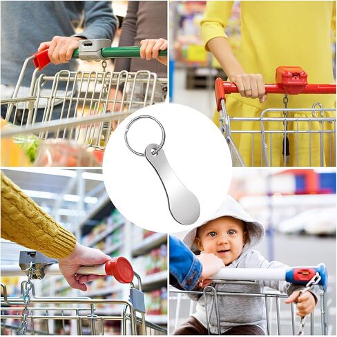 4 Pcs Quarter Holder Keychain Quarter Keeper Keychain Cart Quarter Keychain Portable Aluminum Alloy Key Ring Shopping Cart Tokens Keychain Metal Shopping Trolley Tokens For Shopping Cart Grocery in Saudi Arabia