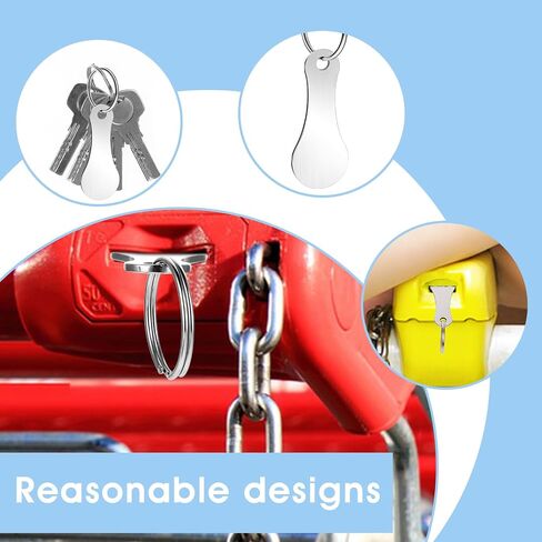 4 Pcs Quarter Holder Keychain Quarter Keeper Keychain Cart Quarter Keychain Portable Aluminum Alloy Key Ring Shopping Cart Tokens Keychain Metal Shopping Trolley Tokens For Shopping Cart Grocery in Saudi Arabia