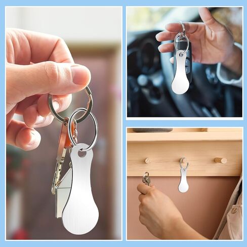 4 Pcs Quarter Holder Keychain Quarter Keeper Keychain Cart Quarter Keychain Portable Aluminum Alloy Key Ring Shopping Cart Tokens Keychain Metal Shopping Trolley Tokens For Shopping Cart Grocery in Saudi Arabia