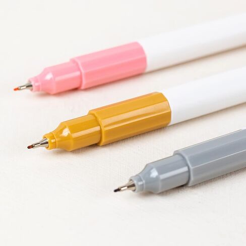 Erin Condren Set of 10 Eco-Friendly Colorful Fineliner Pens - Water-Based Ink, Stand-Up Reusable Case, 0.4mm Fine Tip for Precision Writing, Color-Coding, Journaling, Scheduling and More in Saudi Arabia