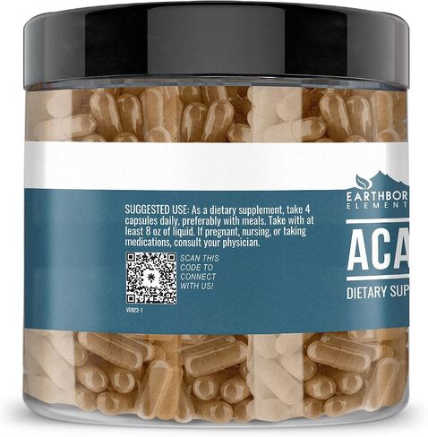 Earthborn Elements Acacia Fiber 200 Capsules, Pure & Undiluted, No Additives in Saudi Arabia