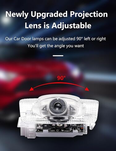 【تحديث 2024】 4 قطع من مصابيح باب السيارة، مصابيح ترحيب عالية الدقة LED لجهاز عرض البركة، مصابيح شبح الظل المجاملة متوافقة مع سلسلة Crown/Highlander/Corolla/Camry/Sienna/Venza/Avalon in Kuwait