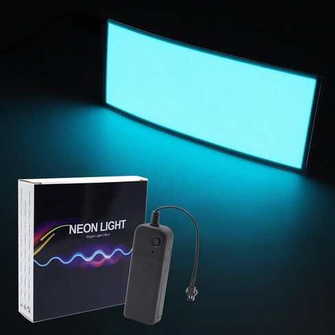 4inch El Panel Light, Ice Blue Flexible El Panel, Electroluminescent Sheet Neon with Battery Inverter, 3 Modes DIY Cuttable for Holiday Decorations, Cosplay, Party, Advertising in Saudi Arabia