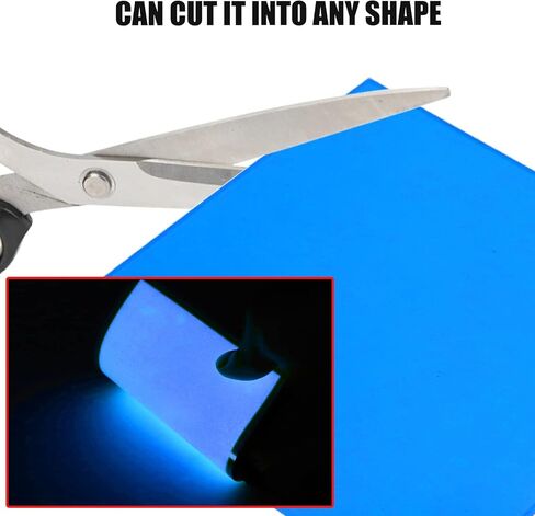 4inch El Panel Light, Ice Blue Flexible El Panel, Electroluminescent Sheet Neon with Battery Inverter, 3 Modes DIY Cuttable for Holiday Decorations, Cosplay, Party, Advertising in Saudi Arabia