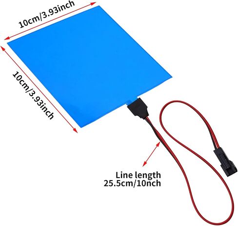 4inch El Panel Light, Ice Blue Flexible El Panel, Electroluminescent Sheet Neon with Battery Inverter, 3 Modes DIY Cuttable for Holiday Decorations, Cosplay, Party, Advertising in Saudi Arabia