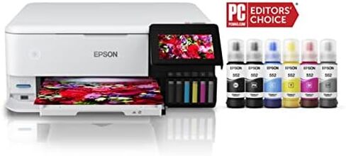 Epson EcoTank Photo ET-8550 Wireless Wide-Format All-in-One Supertank Printer with Scanner, Copier, Ethernet and 4.3-inch Color Touchscreen, Large in Saudi Arabia