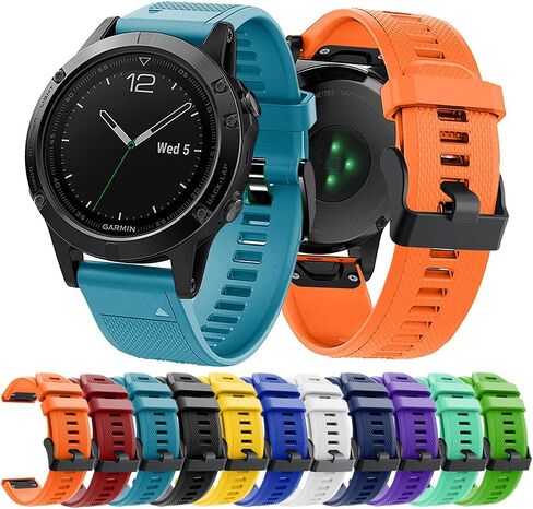 Silicone Band Compatible with Garmin Forerunner 965/955/945/935, 22mm Quick Fit Watch Band Silicone Bracelet Sport Wristband Replacement Band for Garmin Quatix 7/6/5/Approach S70 47mm/S62/S60 in Kuwait