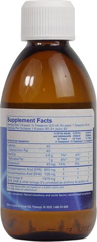 فارماكس فاينست زيت السمك النقي | الأحماض الدهنية الأساسية لدعم صحة القلب والأوعية الدموية | 6.8 فلوريدا. أوقية. | نكهة الفراولة الطبيعية in Kuwait