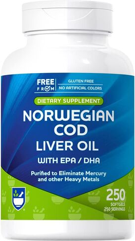 Rite Aid Cod Liver Oil Lemon Flavor, 16 oz, with EPA and DHA, Supports Heart, Brain and Vision Health in Kuwait