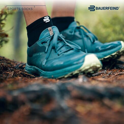 جوارب Bauerfeind Run خفيفة الوزن ومنخفضة القطع - مناطق الضغط المستهدفة - تصميم بدون عرض - تخفيف وتر العرقوب - دعم القوس - للجري والركض والمشي والرياضة in Kuwait