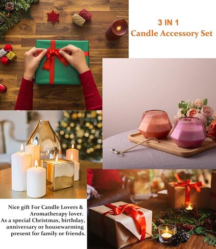 مطفأة الشموع، طفاية الشموع بمقبض طويل، مطفأة اللهب من الفولاذ المقاوم للصدأ المصقول لإخماد لهب الشمعة بأمان، أفضل هدية لمحبي الشموع باللون الأسود in Kuwait