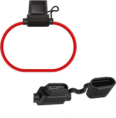 حامل الصمامات المضمنة MuHize - صنابير الصمامات القياسية للسيارة المطورة، 12 فولت صمام الدائرة الإضافية 12 مقياس مقاوم للماء APR ATO ATC سلك الصمامات المضمنة مع صمامات قياسية 40AMP (3 عبوات) in Kuwait