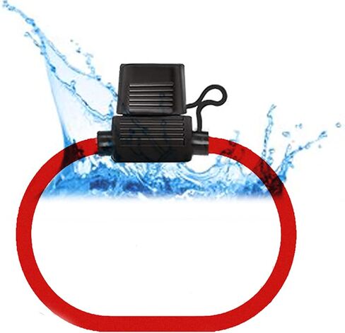 حامل الصمامات المضمنة MuHize - صنابير الصمامات القياسية للسيارة المطورة، 12 فولت صمام الدائرة الإضافية 12 مقياس مقاوم للماء APR ATO ATC سلك الصمامات المضمنة مع صمامات قياسية 40AMP (3 عبوات) in Kuwait