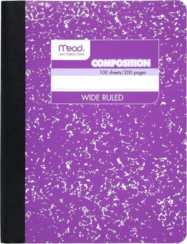 Mead Composition Book, Notebook, Wide Ruled, 9.75 x 7.5 Inch, Green (72249) in Saudi Arabia