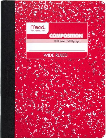 Mead Composition Book, Notebook, Wide Ruled, 9.75 x 7.5 Inch, Green (72249) in Saudi Arabia
