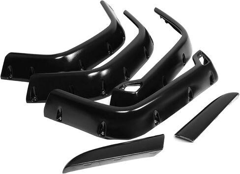 DNA Motoring WF-JEEP97-MBK مشاعل عجلة جانبية مثبتة بالجيب 4 قطع/مجموعة متوافقة مع 1997-2006 Wrangler 7 بوصات تغطية الإطارات الأمامية/الخلفية in Saudi Arabia