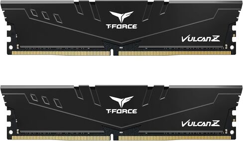 TEAMGROUP T-Force Vulcan Z DDR4 32GB Kit (2x16GB) 3200MHz (PC4-25600) CL16 Desktop Memory Module Ram Black TLZBD432G3200HC16FDC01 in Saudi Arabia