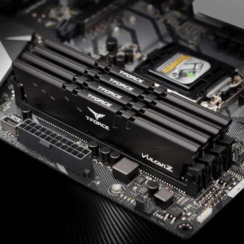 TEAMGROUP T-Force Vulcan Z DDR4 32GB Kit (2x16GB) 3200MHz (PC4-25600) CL16 Desktop Memory Module Ram Black TLZBD432G3200HC16FDC01 in Saudi Arabia