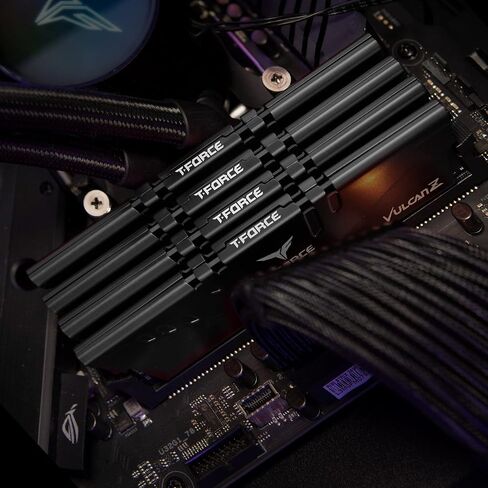 TEAMGROUP T-Force Vulcan Z DDR4 32GB Kit (2x16GB) 3200MHz (PC4-25600) CL16 Desktop Memory Module Ram Black TLZBD432G3200HC16FDC01 in Saudi Arabia