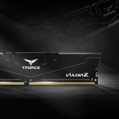 TEAMGROUP T-Force Vulcan Z DDR4 32GB Kit (2x16GB) 3200MHz (PC4-25600) CL16 Desktop Memory Module Ram Black TLZBD432G3200HC16FDC01 in Saudi Arabia