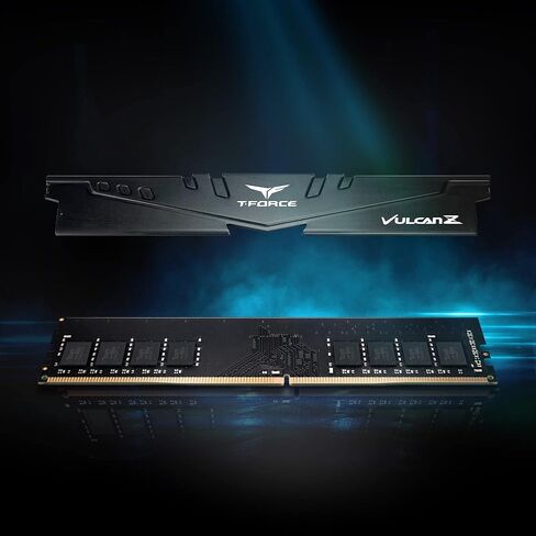 TEAMGROUP T-Force Vulcan Z DDR4 32GB Kit (2x16GB) 3200MHz (PC4-25600) CL16 Desktop Memory Module Ram Black TLZBD432G3200HC16FDC01 in Saudi Arabia
