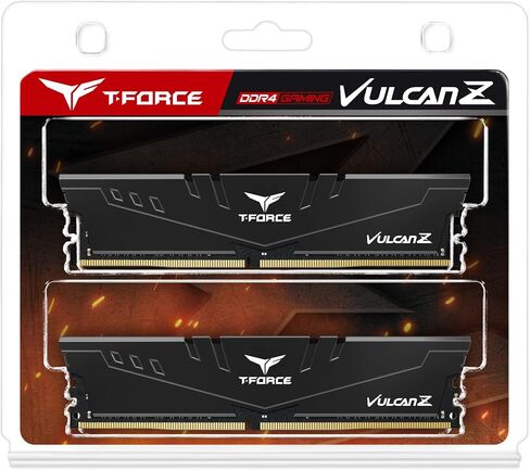 TEAMGROUP T-Force Vulcan Z DDR4 32GB Kit (2x16GB) 3200MHz (PC4-25600) CL16 Desktop Memory Module Ram Black TLZBD432G3200HC16FDC01 in Saudi Arabia