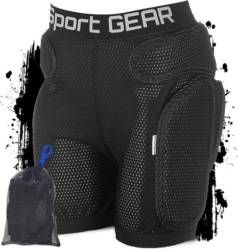 Recruit Padded Shorts for Kids 3'10"– 4'6" ft in Height - 3D Protection Hip Pants for Inline Skating, Skateboarding in Saudi Arabia