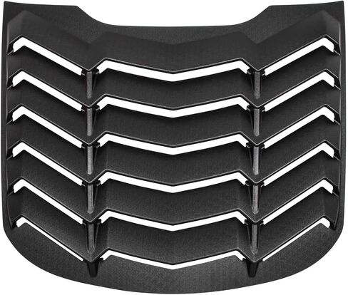 فتحات النوافذ الخلفية والجانبية مناسبة لسيارات Ford Mustang 2015 2016 2017 2018 2019 2020 2021 2022 2023 حاجب نافذة ABS أسود غير لامع غطاء ظل الشمس فتحة تهوية بنمط GT Lambo in Saudi Arabia
