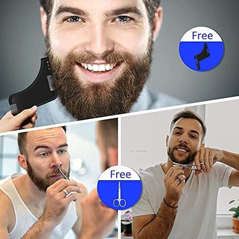 Besititli Beard Bib Apron Kit, Beard Hair Clippings Catcher for Men Shaving & Trimming, Non-Stick Waterproof Grooming Cape Apron with Adjustable Neck Straps, Best Gift for Men in Saudi Arabia