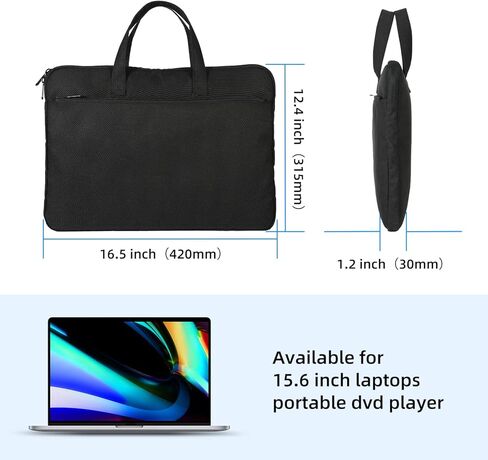 حقيبة حمل DBPOWER لمشغل DVD محمول مقاس 17.9 بوصة، وجهاز كمبيوتر محمول مقاس 15.6 بوصة وحافظة كمبيوتر لوحي مضادة للخدش وبطانة ناعمة ومقبض مبطن in Kuwait