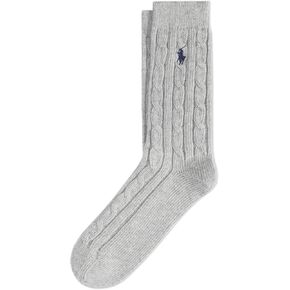 Polo Ralph Lauren Womens Cable Cable Coll Crow Crew Socks 1 زوج راحة قطنية مستدامة