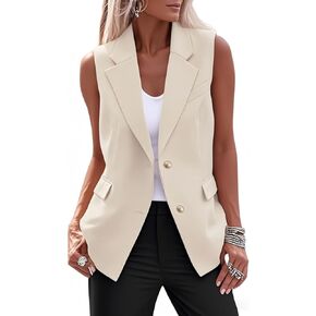 IDEALSANXUN Womens Vests Fashion Casual Dressy Sleeveless Blazer Suit Vest Tops