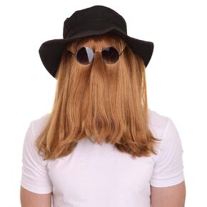 Adult Men’s Short Length Dapper Creature Wig –Adjustable Lining and Soft Fiber for Comfort and All Day Wear - Easy to Wear Perfect for Holidays and Costume Parties. HM-1383 (One Size, Brown)