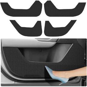 Car Door Anti Kick Pad for Mazda CX-50 CX50 2023 2024 2025 Accessories Carbon Fiber Style Leather Sticker Door Sill Protector Cover Edge Guard Side Mat Interior Dirty