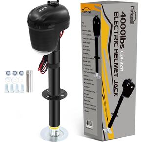 سعة الرفع 12V الكهربائية A-Frame Acting Jack 4000LB 4 "السفر-إضافة 4.5" مع مسقط القدم ، متصاعدة محول المقبس اليدوي ، C24-9211
