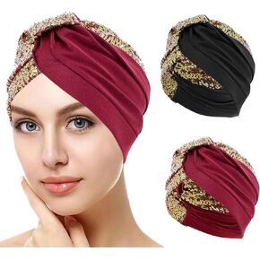 2 PCS المرأة المسلم تحت وشاح قبعة الحجاب تمتد الشعر نوم العمامة رأس يلف بونيه كيمياء كاب قبعة قبعة القبعة