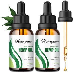 (2-Pack) Hemp Oil Drops High Potency - for Sleep,Pain,Anxiety Maximum Strength Natural Hemp Oil - Organic Hemp Oils Extract Relief Good Mood Hemp Tincture