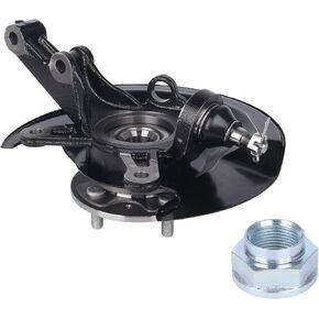 698479 Front Left Steering Knuckle Assembly & Wheel Hub Bearing Fit for 2001-2002 Honda Civic 1.7L L4, Driver Side
