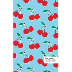 Sweet Cherry Notebook: (Black Edition) Fun notebook 96 ruled/lined pages (5x8 inches / 12.7x20.3cm / Junior Legal Pad / Nearly A5)