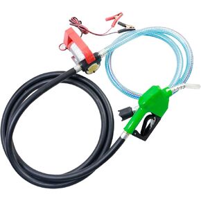 DC 12 Volts Heavy Duty Fuel Transfer Pump,Self Priming Diesel Transfer Pump with Filter,Hose & Automatic Fuel Nozzle for Diesel,Kerosene and Transformer Oil,12 GPM Flow Rate All NPT Standard