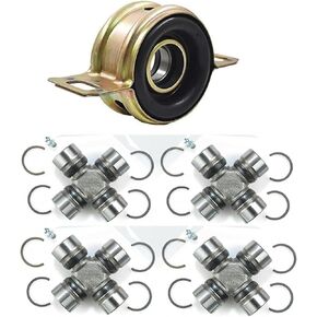 4 Pcs Driveshaft U Joints & Center Bearing Repair kit Compatible With Toyota Tacoma 1995-2004 4WD