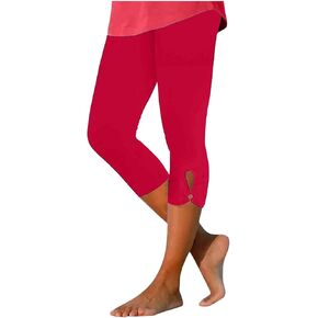 Capri Leggings for Women, Stretch Capri Pants Plus Size Capris 2025 Trendy Summer Capris High Waisted Soft Yoga Pants