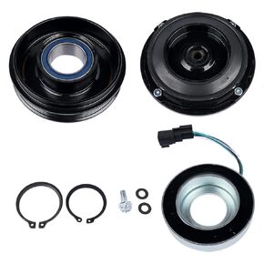 AC Compressor Clutch Kit Replacement for Chevy Silverado 1500 2500 6cyl 8cyl 4.3L 5.3L 6.2L PULLEY HUB COIL BEARING 23505629 15-40545
