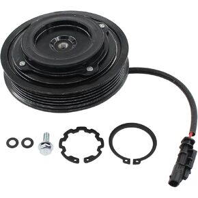 AC A/C Compressor Clutch with 5-Groove Pulley Bearing Plate Electromagnetic Coil Kit for Chevrolet Equinox 2012-2015 2.4L, GMC Terrain 2012-2015 2.4L