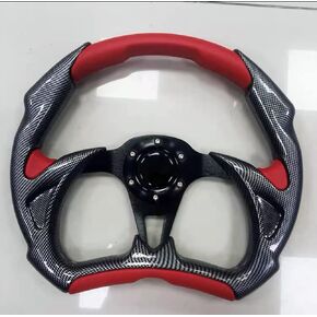 Red + Black 14inch For Polaris Slingshot Steering Wheel without Quick Release Without Adapter Universal Fitment
