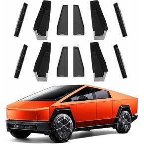 صندوق تخزين جانب الباب متوافق مع Tesla Cybertruck 2024 الملحقات الخلفية الأمامية منظم علبة صينية 12pcs حامي تخزين فتحة الباب للملحقات الداخلية للشاحنة الإلكترونية
