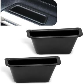 مربع تخزين جانبي للباب 2 PCS ، مقبض مقبض ABS Door Slot Tresh Fox ، إدراج الجانبي ، إكسسوارات داخلية للسيارة ، متوافقة مع 15-21 Ford Mustang (أسود)