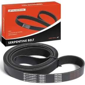 A-Premium Engine Belt Serpentine Drive Belt متوافق مع Nissan Titan 2017-2023 ، Armada 2017-2023 ، NV2500 NV3500 2012-2021 ، Titan XD 2016-2023 & Infiniti QX80 2014-2024 ، QX56 2011-2013 ، 4.0L 5.6L.