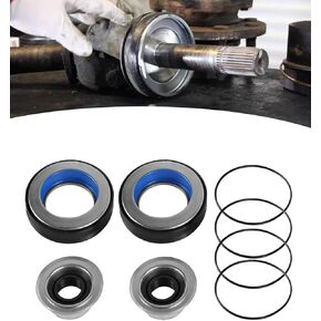6 Pack Front Axle Knuckle Vacuum Seals & Hub O-Rings & Tube Dust Seals Kit for Ford Super Duty 2005-2019 F250 F350 F450 F550 Repalce # 2017426, 2014835, 54983