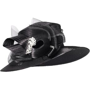 Women Derby Church Dress Fascinator Wide Brim Hats 1920s Vintage Tea Party Wedding Cloche Bowler Hats in Kuwait